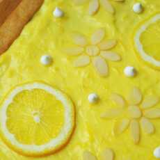 Przepis na Mazurek na żytnim, kruchym spodzie z lemon curd