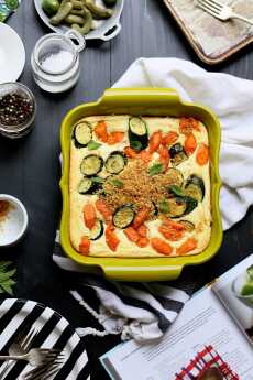 Przepis na Savory Cheesecake with Roasted Vegetables