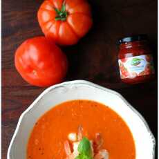 Przepis na Krem pomidorowy z krewetkami