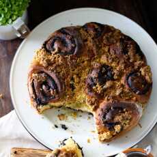 Przepis na BRIOSZKA Z KREMEM CZEKOLADOWO-PISTACJOWYM - PISTACHIO AND CHOCOLATE BRIOCHE