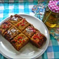 Przepis na BANANOWE CIASTO Z RABARBAREM