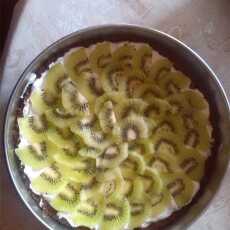 Przepis na Tarta na spodzie z ciastek z mascarpone, bananami i kiwi