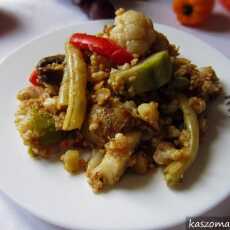 Przepis na Kasza jaglana z warzywami gotowanymi na parze i piersią kurczaka