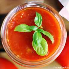 Przepis na Pomidorowe szaleństwo, czyli krem z pomidorów w słoiku zamknięty