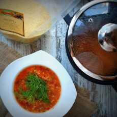 Przepis na Zupa pomidorowa z malinówek z kaszą jaglaną i koperkiem