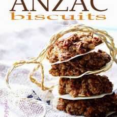 Przepis na Orkiszowe herbatniki ANZAC z kokosem i migdałami