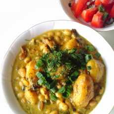 Przepis na Curry z młodymi ziemniakami, fasolką i koperkiem