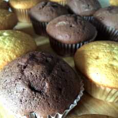 Przepis na Muffinki waniliowe i czekoladowe
