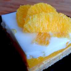 Przepis na Niskokaloryczne, niskotłuszczowe ciasto pomarańczowo – kokosowe – idealne na gorące dni.