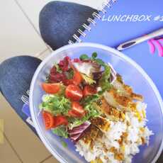 Przepis na 'Na szybko-lunchbox z parowaru', czyli lunchbox #12 i gotowany na parze kurczak w curry i lubczyku z ryżem jaśminowym i kukurydzą