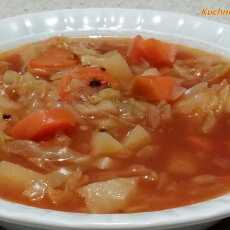 Przepis na Zupa z kapusty i pomidorów.