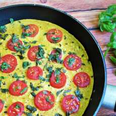 Przepis na Prosty wege omlet z ciecierzycy i tofu (bez jajek, masła i laktozy)