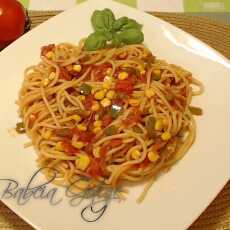 Przepis na Spaghetti bez Mięsa w Sosie Pomidorowo-Warzywnym | Spaghetti Wegetariańskie 