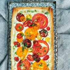 Przepis na Ciasto filo z pomidorami i ricottą 