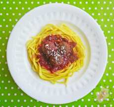 Przepis na Oszukane spaghetti z klopsikami
