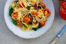 Przepis na MInta i Żywiciele: Spaghetti ze świeżymi pomidorami i kaparami