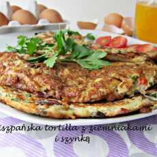 Przepis na Hiszpańska tortilla z ziemniakami i szynką