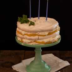 Przepis na Cytrynowo-miętowy tort bezowy i trzecie urodziny bloga