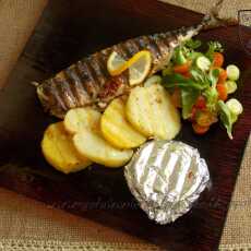 Przepis na Makrela i camembert z grilla