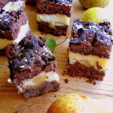 Przepis na Ciasto z gruszkami i budyniem / Chocolate pudding cake with pears