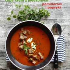 Przepis na Zupa krem z pieczonych pomidorów i papryki