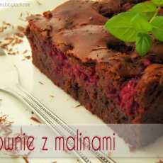 Przepis na Brownie z malinami