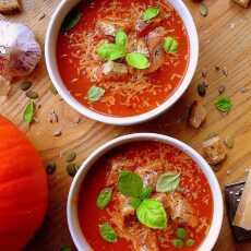 Przepis na Kremowa zupa z dyni i pomidorów / Cream of Tomato and Pumpkin Soup