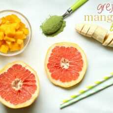 Przepis na Grejpfrut + mango + banan + młody jęczmień + mleko roślinne