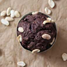 Przepis na Wegańskie kakaowe muffiny z masłem orzechowym/Vegan chocolate peanut butter muffins