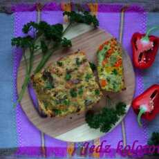 Przepis na Wytrawny keks z warzywami, bez jajek, wege