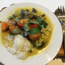 Przepis na Tajskie zielone curry wegetariańskie. Thai wege green curry.