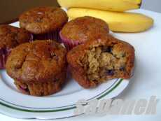 Przepis na Muffinki jagodowo-bananowe