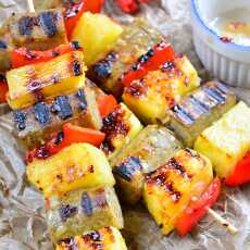 Przepis na Słodko – ostre szaszłyki z papryką i ananasem