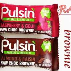 Przepis na Raw batony brownie Migdały&Rodzynki / Malina&Goji - Pulsin