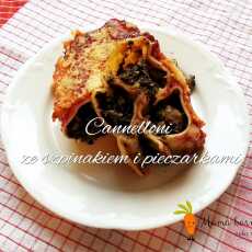 Przepis na Cannelloni ze szpinakiem i pieczarkami