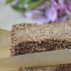 Przepis na Batonik orzechowy z amarantusem (wegańskie, bez rafinowanego cukru, raw) / Nutty chocolate bars with puffed amaranth (vegan, no refine sugar, raw)