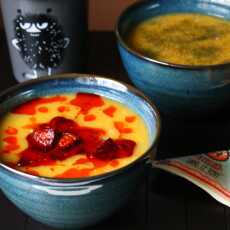 Przepis na Zupa z pora z chorizo