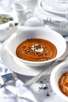 Przepis na Rozgrzewająca zupa krem z pomidorów