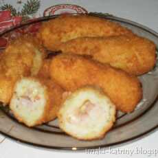 Przepis na Ziemniaczane krokiety z szynką i serem-pyszne,chrupiące,idealne na imprezę 