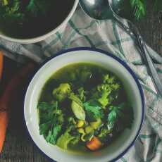 Przepis na Zielona zupa detoks