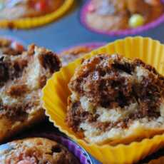 Przepis na Czarno- białe muffinki; muffinki marmurkowe