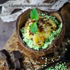 Przepis na Green pudding z tapioki z karmelizowanymi bananami