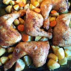 Przepis na Udka kurczaka pieczone z ziemniakami