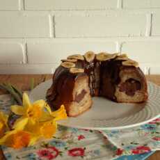 Przepis na Babka bananowa. Z budyniem. Czekoladowym