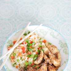 Przepis na Kurczak teriyaki ze smażonym ryżem z warzywami