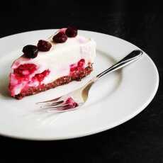 Przepis na Dietetyczny sernik o smaku białej czekolady z malinami