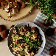 Przepis na Quinoa z grzybami pioppino i kasztanami