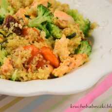 Przepis na Komosa ryżowa (quinoa) z łososiem i warzywami 