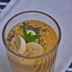 Przepis na Mus bananowy na soku z pomarańczy z daktylami i nasionami chia