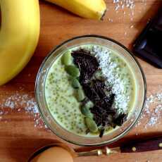Przepis na Bananowo – orzechowy pudding chia – bogate źródło błonnika